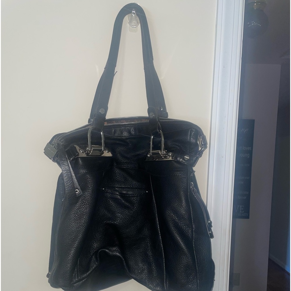 Black and silver  big purse